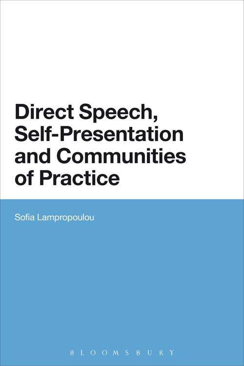 Book cover of Direct Speech, Self-presentation and Communities of Practice: Modern Greek Narratives