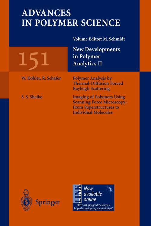 Book cover of New Developments in Polymer Analytics II (2000) (Advances in Polymer Science #151)