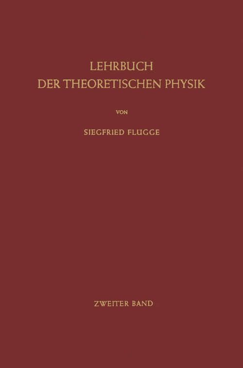 Book cover of Lehrbuch der Theoretischen Physik (1967)