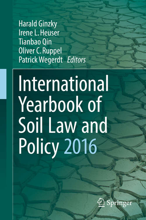 Book cover of International Yearbook of Soil Law and Policy 2016 (International Yearbook of Soil Law and Policy #2016)