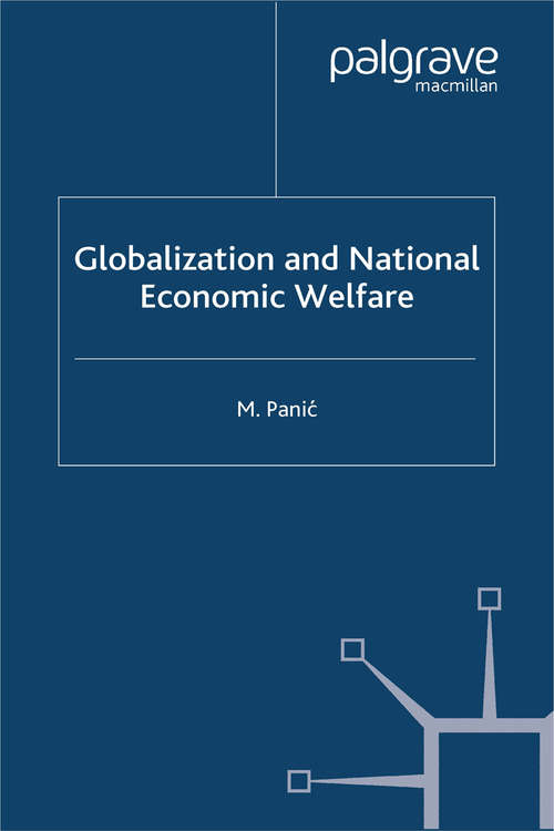 Book cover of Globalization and National Economic Welfare (2003)