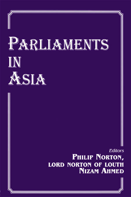 Book cover of Parliaments in Asia