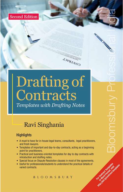 Book cover of Drafting of Contracts – Templates with Drafting Notes