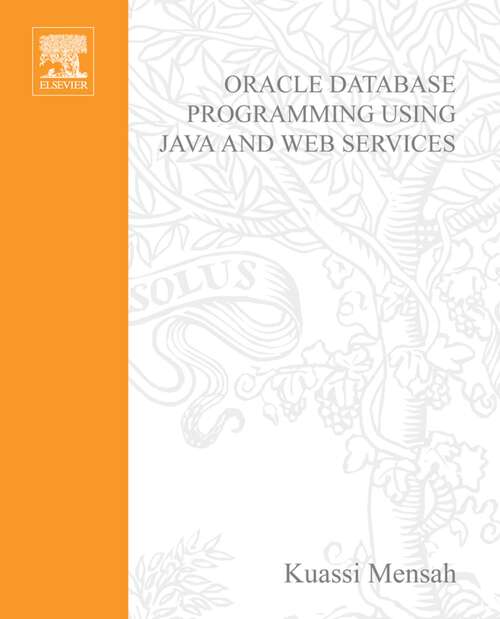 Book cover of Oracle Database Programming using Java and Web Services