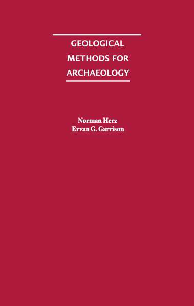 Book cover of Geological Methods for Archaeology