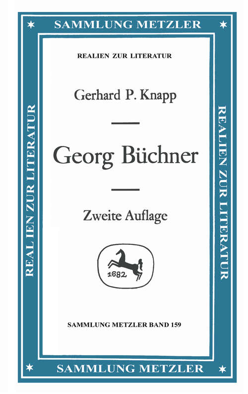 Book cover of Georg Büchner: Sammlung Metzler, 159 (2. Aufl. 1984) (Sammlung Metzler)