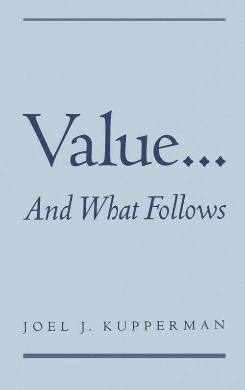 Book cover of Value... And What Follows