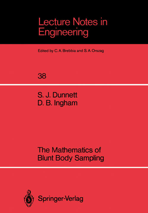 Book cover of The Mathematics of Blunt Body Sampling (1988) (Lecture Notes in Engineering #38)