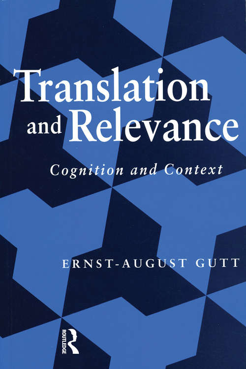 Book cover of Translation and Relevance: Cognition and Context (2)