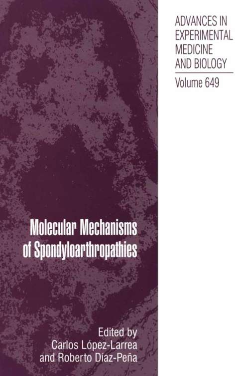 Book cover of Molecular Mechanisms of Spondyloarthropathies (2009)