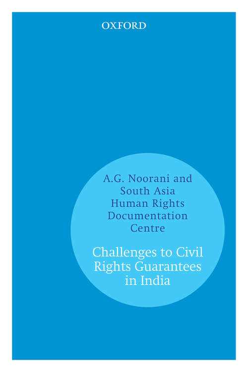 Book cover of Challenges to Civil Rights Guarantees in India