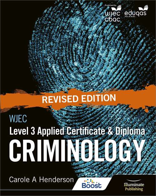 Book cover of WJEC Level 3 Applied Certificate & Diploma Criminology: Revised Edition (PDF)