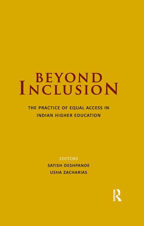 Book cover of Beyond Inclusion: The Practice of Equal Access in Indian Higher Education