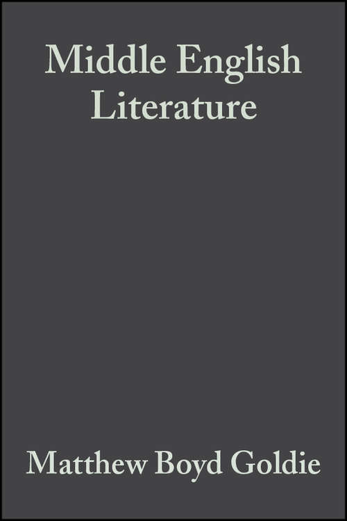 Book cover of Middle English Literature: A Historical Sourcebook