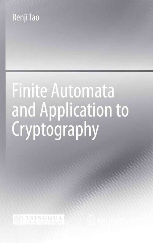 Book cover of Finite Automata and Application to Cryptography (2009)