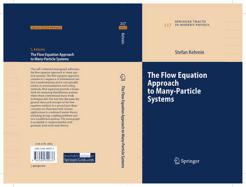 Book cover of The Flow Equation Approach to Many-Particle Systems (2006) (Springer Tracts in Modern Physics #217)