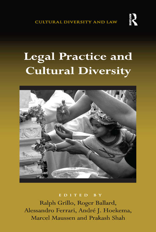 Book cover of Legal Practice and Cultural Diversity (Cultural Diversity and Law)