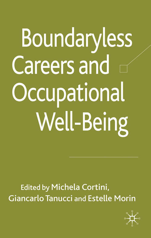 Book cover of Boundaryless Careers and Occupational Wellbeing (2011)