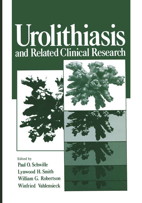 Book cover of Urolithiasis and Related Clinical Research (1985)