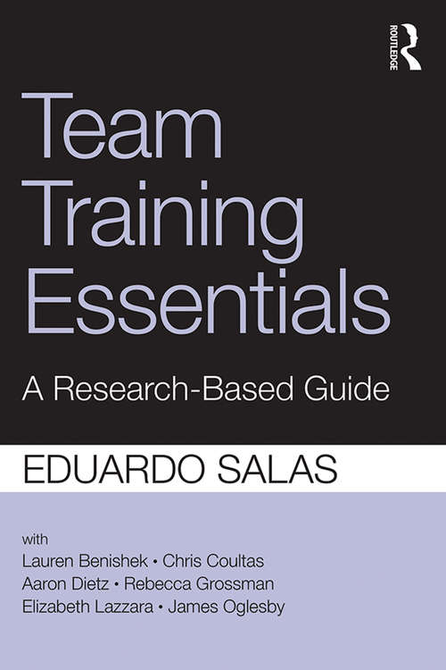 Book cover of Team Training Essentials: A Research-Based Guide