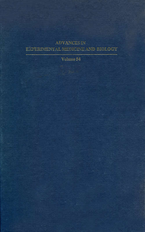 Book cover of Biological Rhythms and Endocrine Function (1975) (Advances in Experimental Medicine and Biology #54)