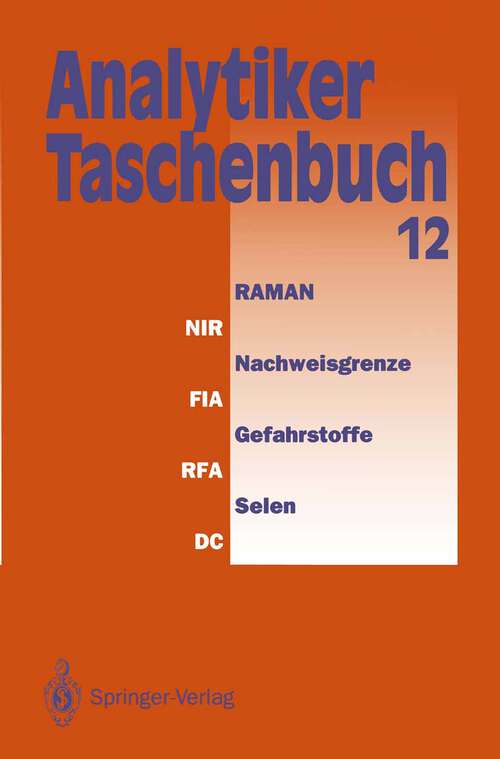 Book cover of Analytiker-Taschenbuch (1994) (Analytiker-Taschenbuch #12)