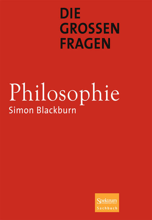Book cover of Die großen Fragen - Philosophie (2011)