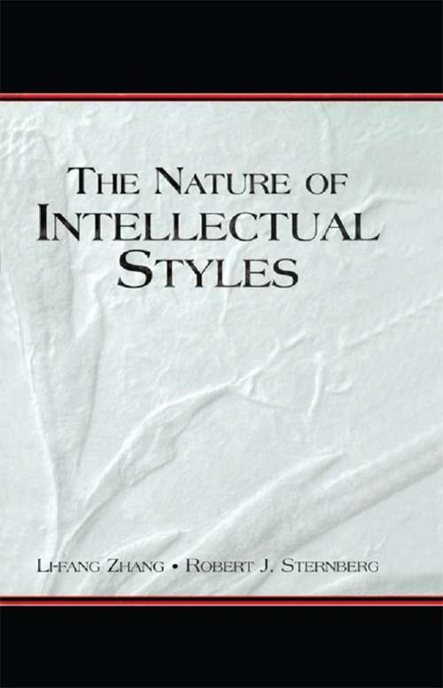 Book cover of The Nature of Intellectual Styles (Educational Psychology Series)