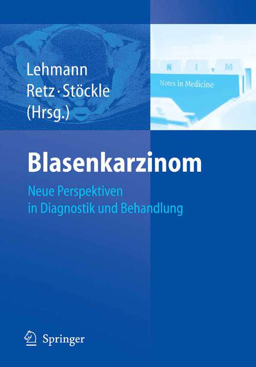 Book cover of Blasenkarzinom: Neue Perspektiven in der Behandlung (2005)