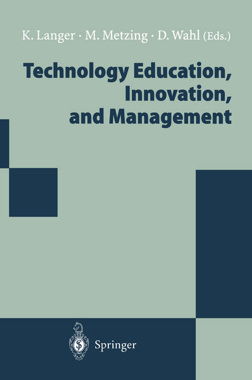 Book cover of Technology Education, Innovation, and Management: Proceedings of the WOCATE Conference 1994 (1995)