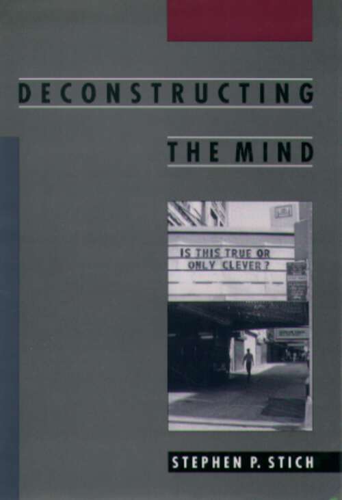 Book cover of Deconstructing The Mind