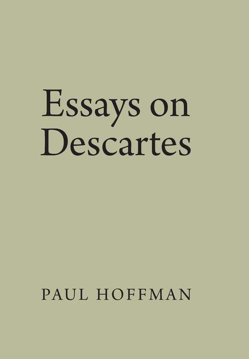 Book cover of Essays on Descartes