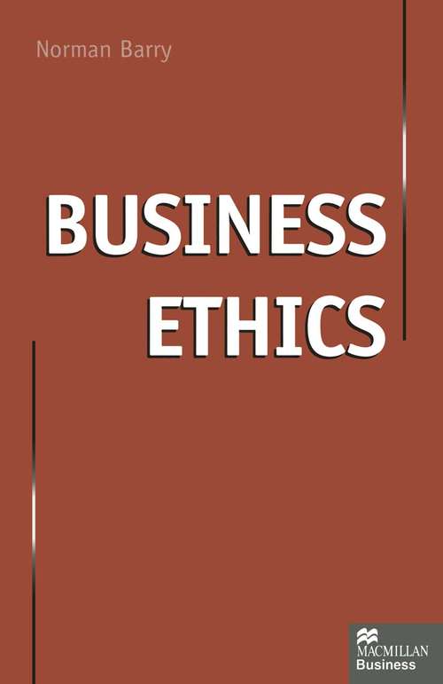 Book cover of Business Ethics (1st ed. 1998)