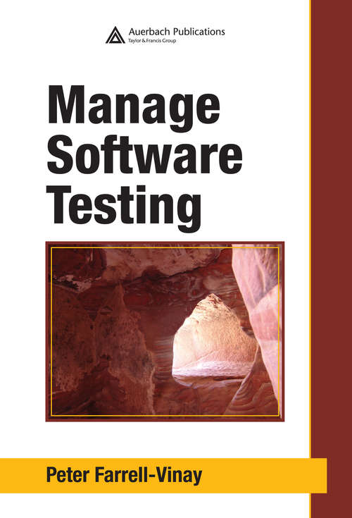 Book cover of Manage Software Testing