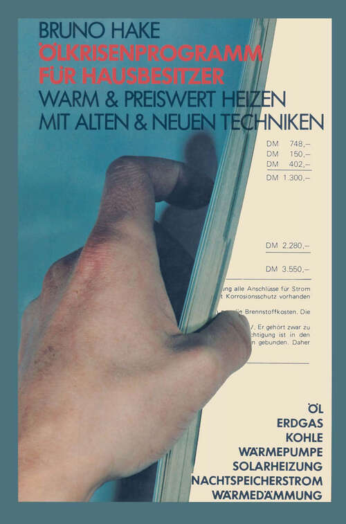 Book cover of Ölkrisenprogramm für Hausbesitzer (2. Aufl. 1980)