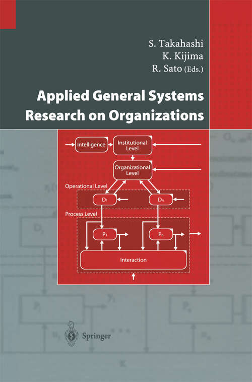 Book cover of Applied General Systems Research on Organizations (2004)