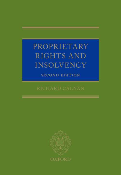 Book cover of Proprietary Rights and Insolvency