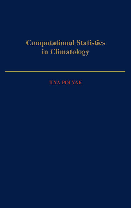 Book cover of Computational Statistics In Climatology