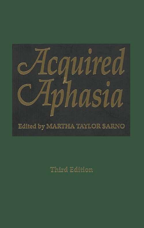 Book cover of Acquired Aphasia (3)