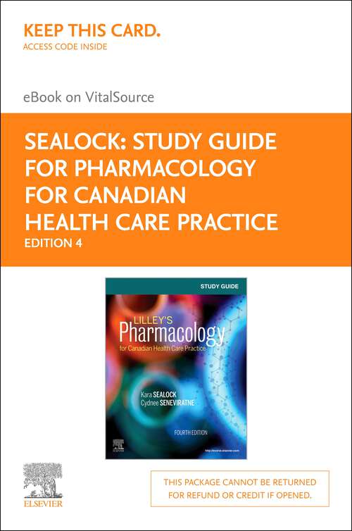 Book cover of Study Guide for Pharmacology for Canadian Health Care Practice - E-Book (4)