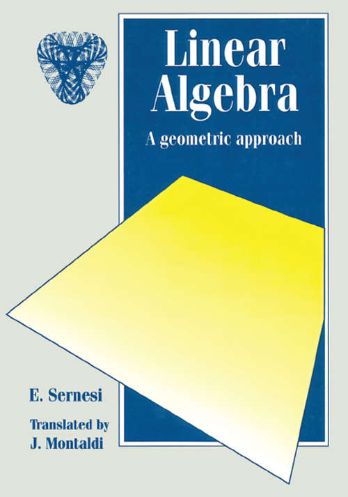 Book cover of Linear Algebra: A Geometric Approach