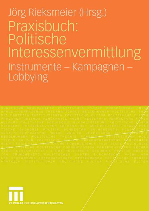 Book cover of Praxisbuch: Instrumente - Kampagnen - Lobbying (2007)