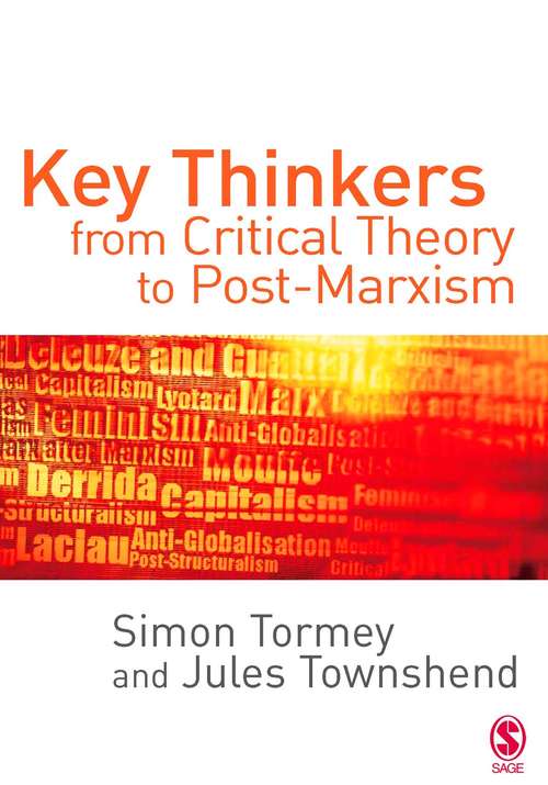 Book cover of Key Thinkers from Critical Theory to Post-Marxism