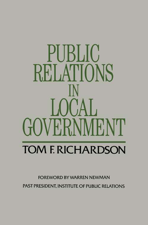 Book cover of Public Relations in Local Government