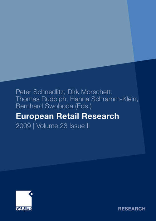 Book cover of European Retail Research: 2009 | Volume 23  Issue II (2010) (European Retail Research)