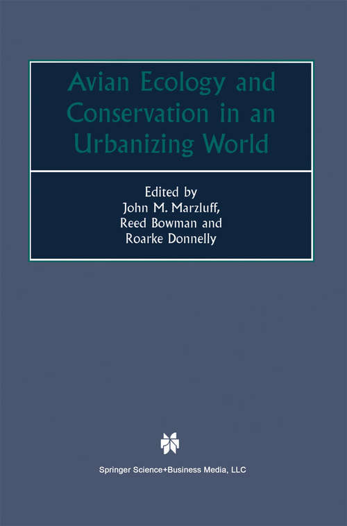 Book cover of Avian Ecology and Conservation in an Urbanizing World (2001)