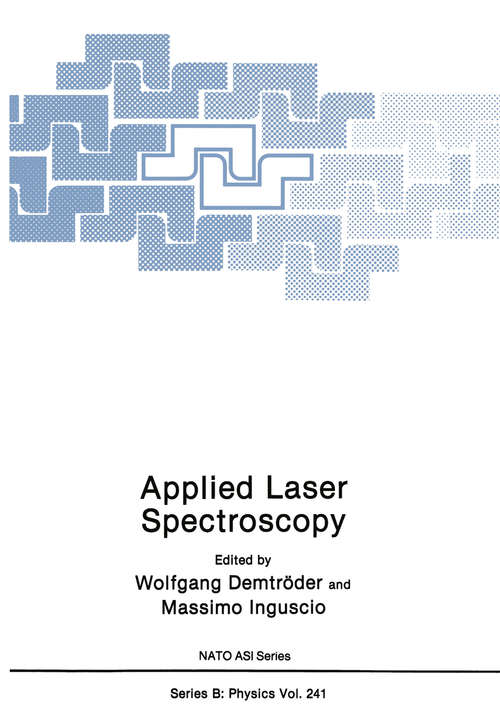 Book cover of Applied Laser Spectroscopy (1990) (Nato Science Series B: #241)