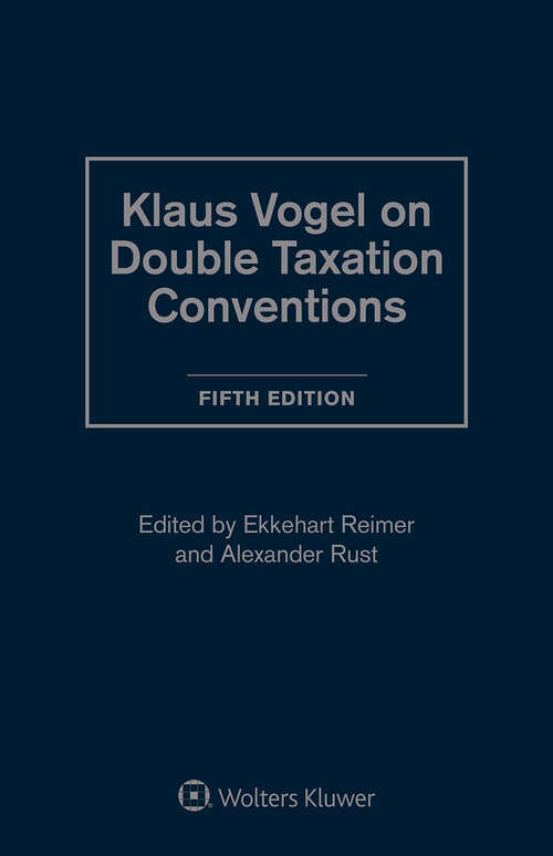 Book cover of Klaus Vogel on Double Taxation Conventions