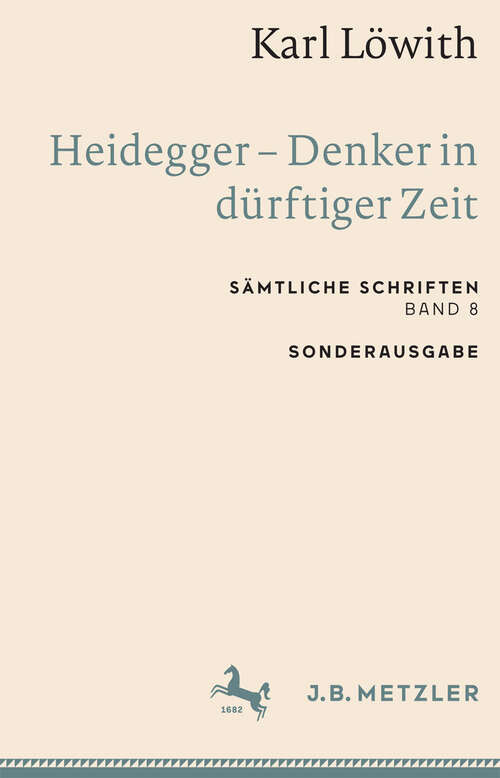 Book cover of Karl Löwith: Sämtliche Schriften, Band 8 (1. Aufl. 2022)