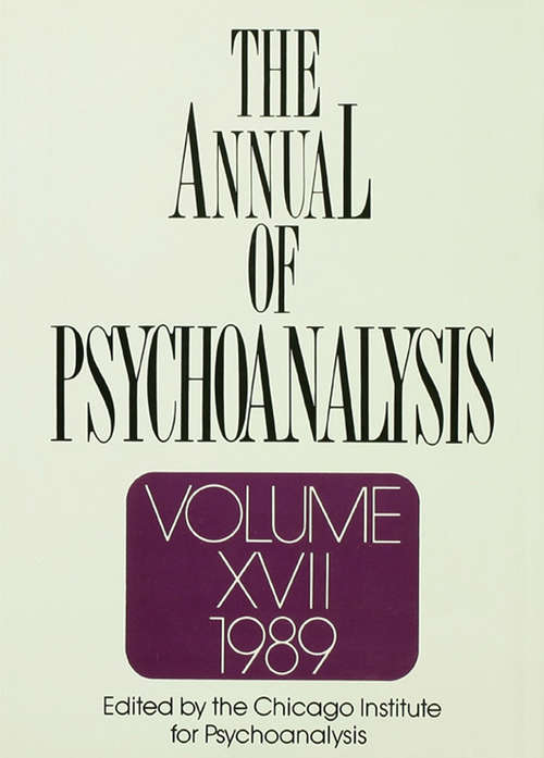 Book cover of The Annual of Psychoanalysis, V. 17